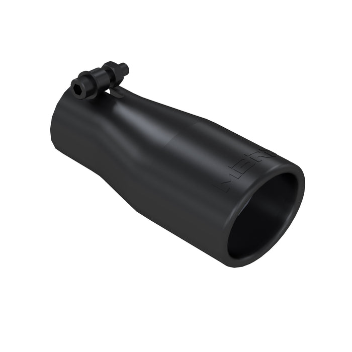 MBRP Exhaust Tip; 3 In. O.D. Oval 2in. Inlet 7 1/16in. Length; Black