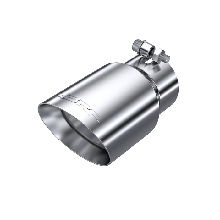 MBRP Exhaust Tip; 4in. O.D.; Dual Wall Angled; 3in. Inlet; 8in. Length; T304