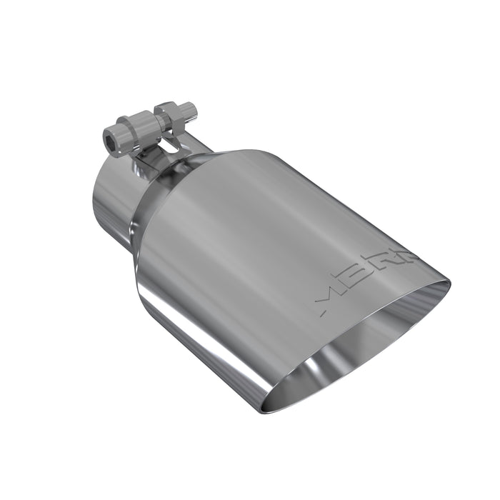 MBRP Exhaust Tip; 4in. O.D.; Dual Wall Angled; 2in. Inlet; 8in. Length; T304
