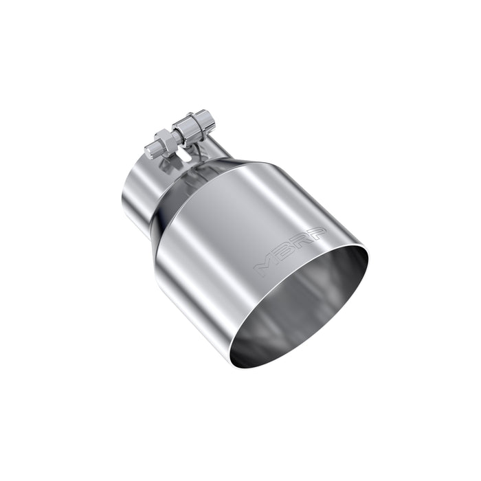 MBRP Exhaust Tip; 4.5in OD Out; 3in ID; 6.13in Length; Angle Cut; Single Wall; T304