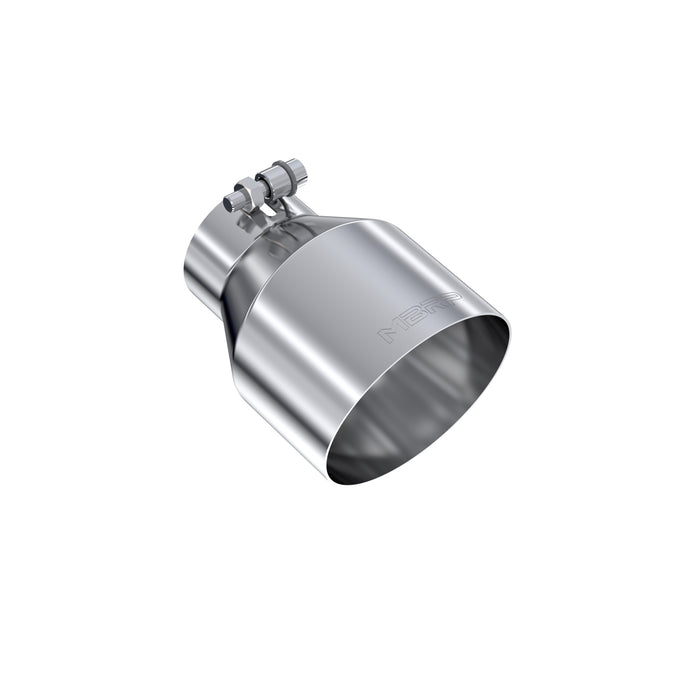 MBRP Exhaust Tip; 5in OD Out; 3in ID; 6.5in Length; Angle Cut; Single Wall; T304