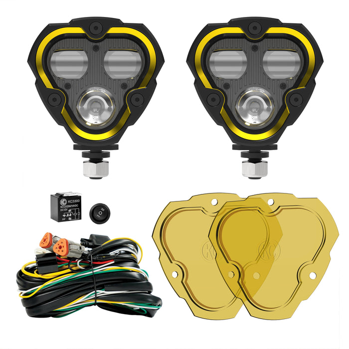 KC Hilites FLEX ERA 3 Dual Mode SAE Fog Lights 2-Light Master Kit