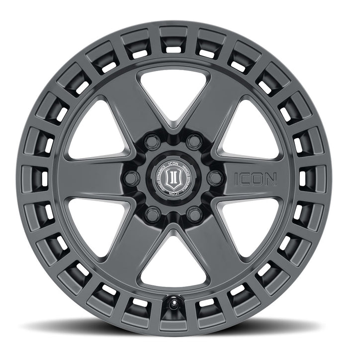 ICON ALLOYS RAIDER SAT BLK - 17 X 8.5 / 6 X 120 / 0 MM / 4.75" BS