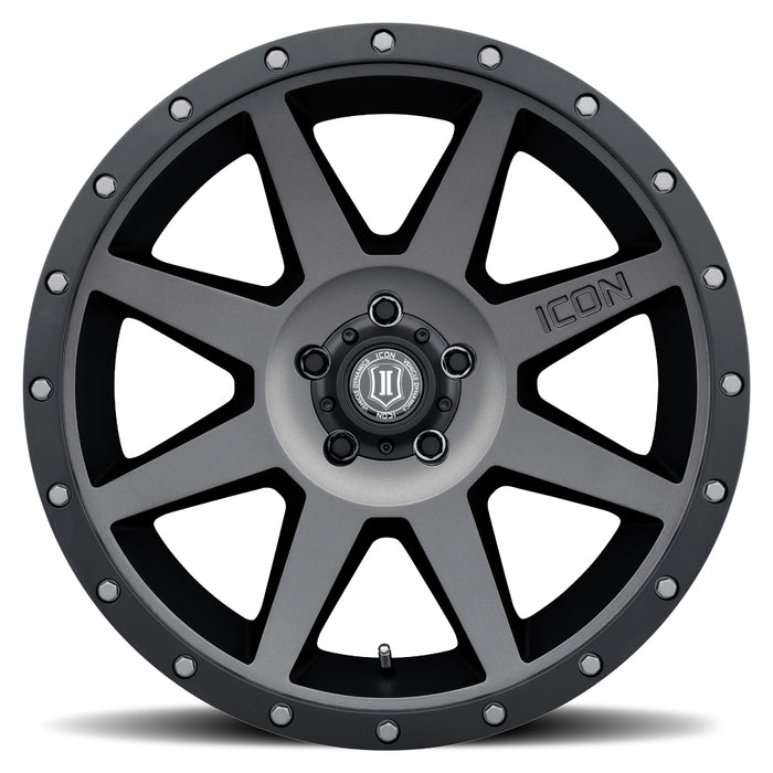 ICON ALLOYS REBOUND TITANIUM - 20 X 9 / 5X5 / -12MM / 4.5" BS