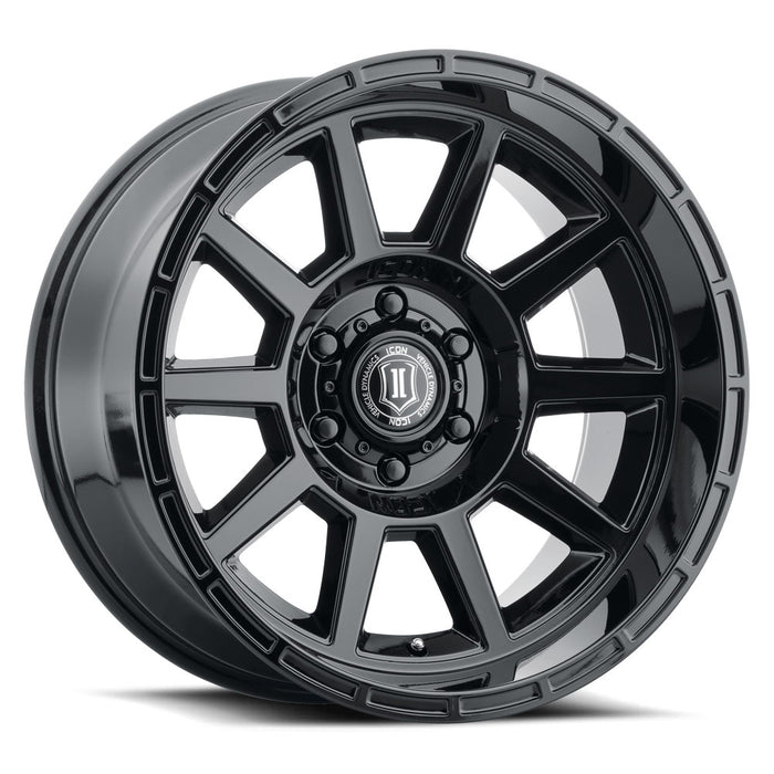 ICON ALLOYS RECOIL GLS BLK - 20 X 10 / 6 X 135 / -24 MM / 4.5" BS