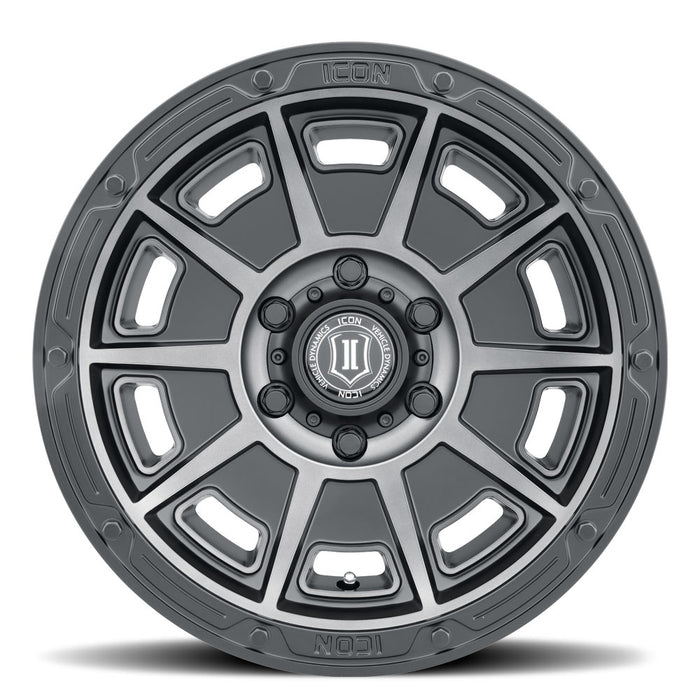 ICON ALLOYS VICTORY SMK SAT BLACK - 17 X 8.5 / 6X135 / 6MM / 5" BS