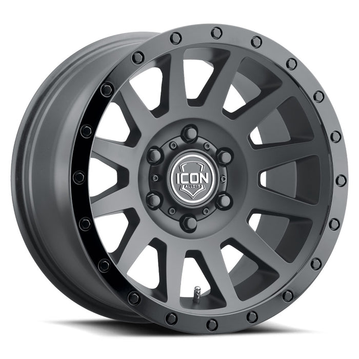 ICON Alloys Compression Double Black 18 X 9 / 6 X 5.5 0mm Offset 5" BS