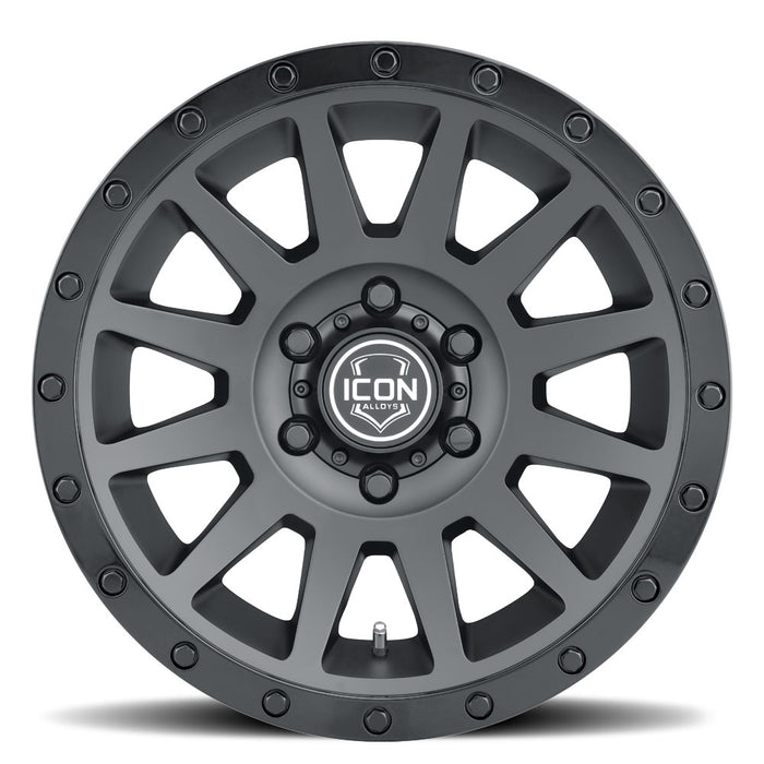 ICON Alloys Compression Double Black 17 X 8.5 / 6 X 5.5 25mm Offset 5.75" BS