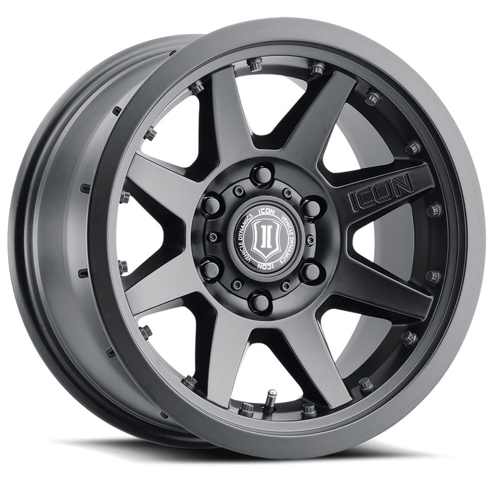 ICON ALLOYS REBOUND PRO SAT BLK - 17 X 8.5 / 5X4.5 / 0MM / 4.75" BS