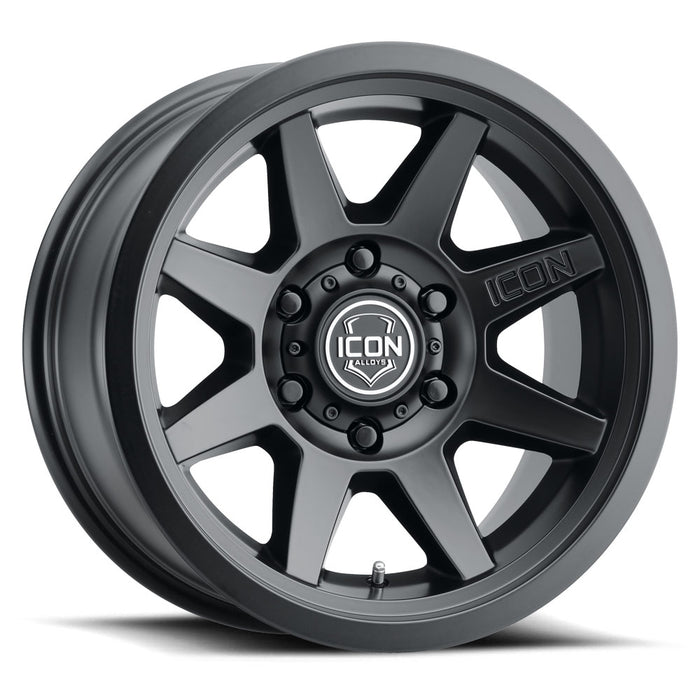 ICON ALLOYS REBOUND SLX SAT BLK - 17 X 8.5 / 6 X 135 / 6MM / 5" BS