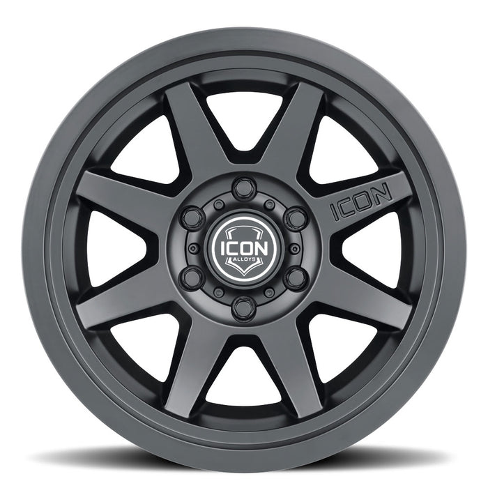 ICON ALLOYS REBOUND SLX SAT BLK - 17 X 8.5 / 6 X 5.5 / 0MM / 4.75" BS