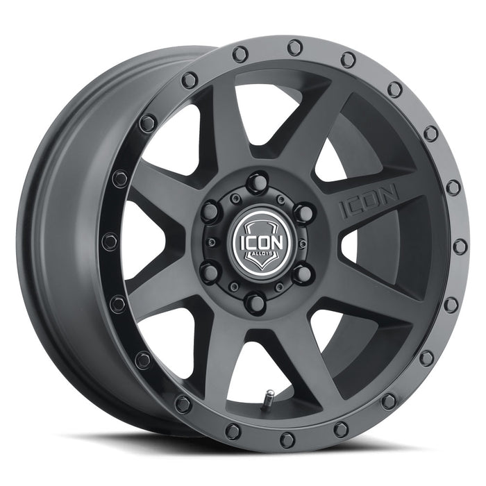 ICON Alloys Rebound Double Black 17 X 8.5 / 6 X 5.5 25mm Offset 5.75" BS