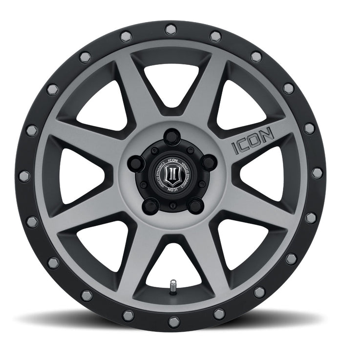 ICON ALLOYS REBOUND TITANTIUM - 17 X 8.5 / 5 X 5.5 / 0MM / 4.75" BS