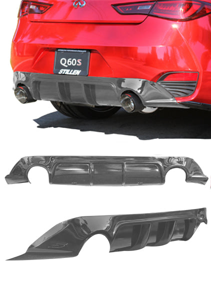 2017-2021 Infiniti Q60 3.0t Rear Diffuser [Unpainted] - KB11235