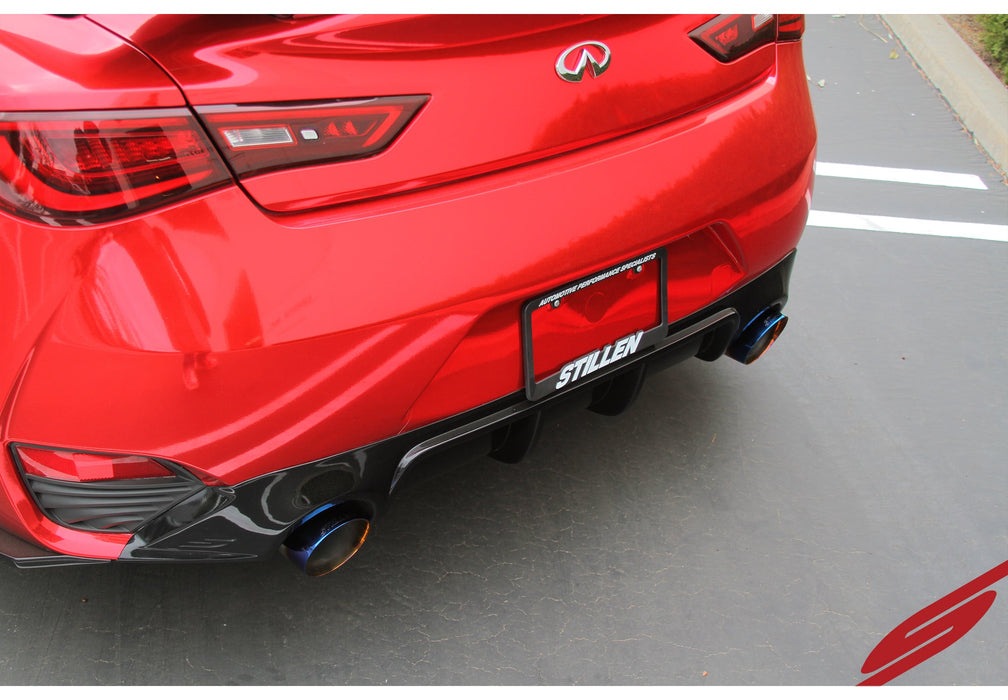 2017-2021 Infiniti Q60 3.0t Rear Diffuser [Matte Black] - KB11235MB