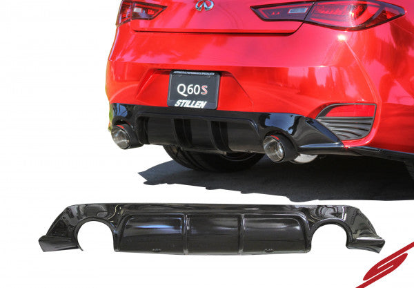 2017-2021 Infiniti Q60 3.0t Rear Diffuser [Matte Black] - KB11235MB