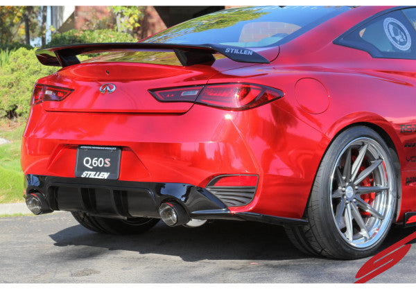 2017-2021 Infiniti Q60 3.0t Rear Diffuser [Matte Black] - KB11235MB